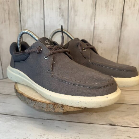 Sperry Women's Captain's Moc Seacycled Loafer Slip-on Boat Shoes Size 8.5 Gray - Picture 1 of 10
